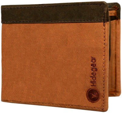 

Hidegear Men Tan Genuine Leather Wallet(3 Card Slots)