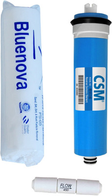 

bluenova Spun, CSM 80 GPD membrane with flow restrictor Solid Filter Cartridge(0.0001, Pack of 1)