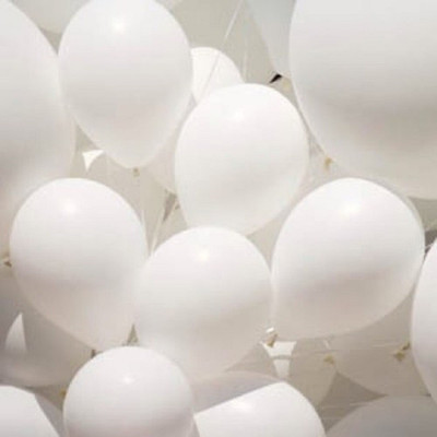 

Kala Decorators Solid Round White Balloon [50 Pcs] for Birthday,Festival,Party,Celebration Balloon(White, Pack of 50)