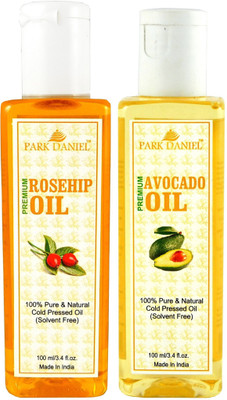 

Park Daniel Organic Rosehip oil and Avocado oil - Natural & Undiluted combo of 2 bottles of 100 ml (200ml)(200 ml)