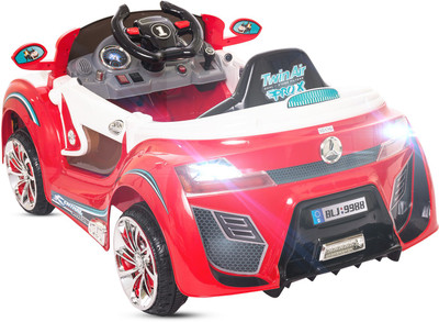 

Baybee Chryssler Battery Operated Ride-on Car with Scissor Doors, Parental Remote Control, Music, LED Lights and Seatbelt Car Battery Operated Ride On(Blue), White