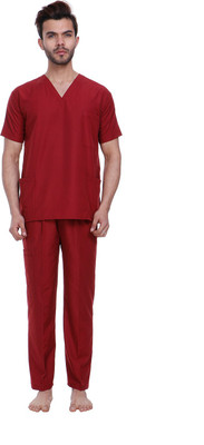 Proexamine Surgicals PRO1000-SS Shirt, Pant Hospital Scrub(Ruby Red XXL)