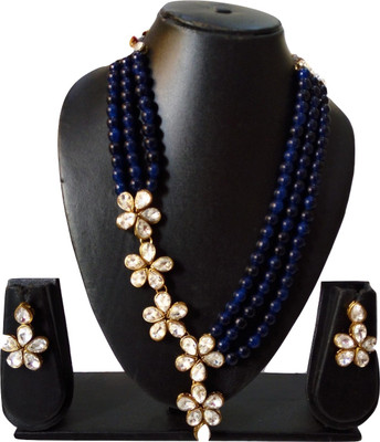 CATALYST Brass Gold-plated Blue Jewellery Set(Pack of 1)