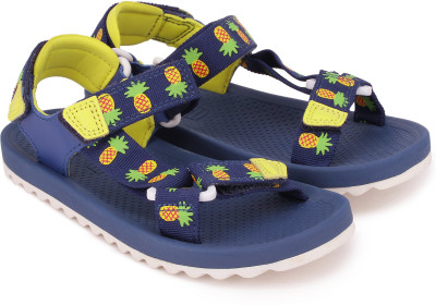 Clarks Boys & Girls Velcro Sports Sandals(Dark Blue, Blue combi