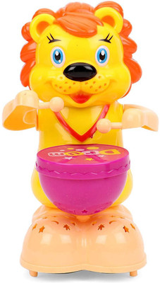 

Baby Tintin Happy Drummer With Toy Light, Music and 360 degree Rotation Toys (Lion Drummer)(Multicolor)