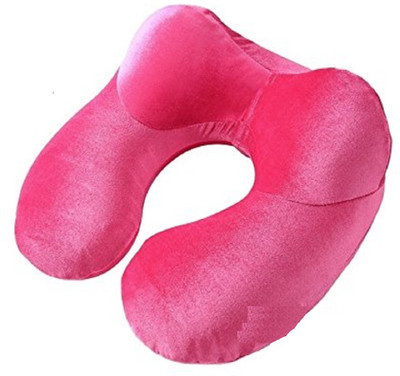 

Aeoss Travel Pillow, Inflating Inflatable Neck Pillow with Soft Velvet Cover Ear Plug, Eyes Mask Washable for Airplanes Neck Pillow(Pink), Black