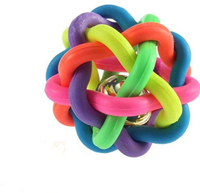 

Pet Needs High Quality Sound Ball With Bell (Medium) With Led Squeaky Lighting Ball (Small) For Puppies Rubber Ball, Squeaky Toy, Fetch Toy For Dog