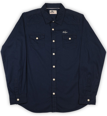 

Flying Machine Boys Solid Casual Dark Blue Shirt, Navy