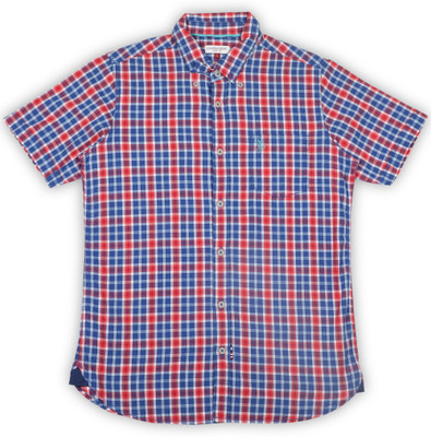 

US Polo Kids Boys Checkered Casual Multicolor Shirt, Me red