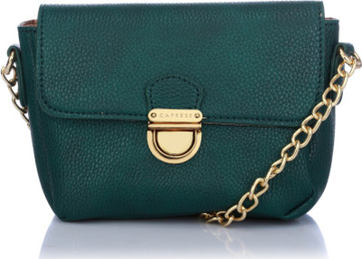 

Caprese Women Casual Green PU Sling Bag