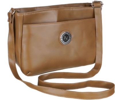 

Leather Land Women Casual Khaki Leatherette Sling Bag