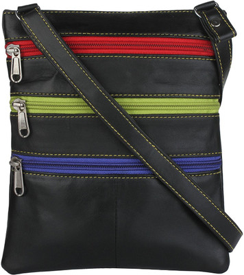 

K London Women Casual, Formal Black Genuine Leather Sling Bag
