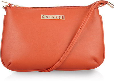 

Caprese Women Evening/Party Orange PU Sling Bag