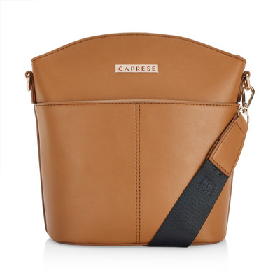 Caprese Women Casual Brown PU Sling Bag