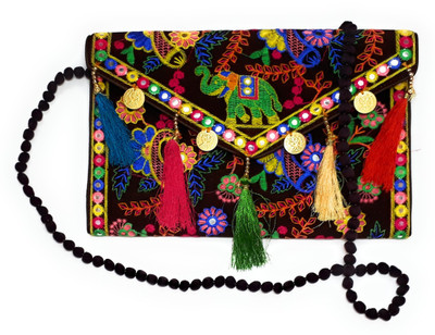 

Unique Fashion Women Evening/Party, Casual, Formal Multicolor Velvet Sling Bag