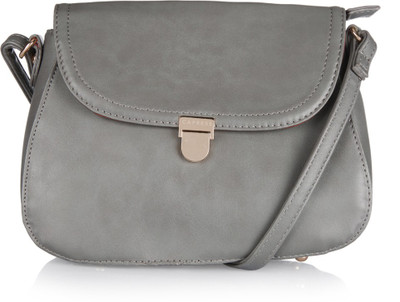 

Caprese Women Casual Grey, Gold PU Sling Bag, Gold;grey