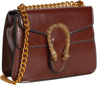 

Bagkok Women Casual Maroon PU Sling Bag