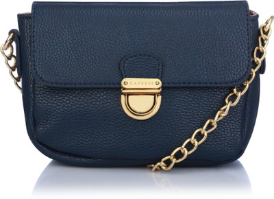 

Caprese Women Casual Blue, Gold PU Sling Bag