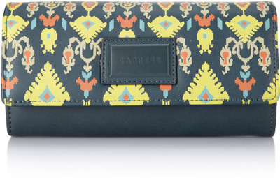 

Caprese Women Casual Blue Artificial Leather Wallet(12 Card Slots), Charcoal