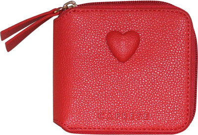 

Caprese Women Casual Red Artificial Leather Wallet(12 Card Slots), Coral