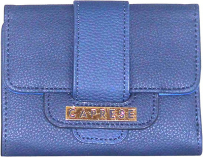 Caprese Women Casual Blue Artificial Leather Wallet(12 Card Slots)