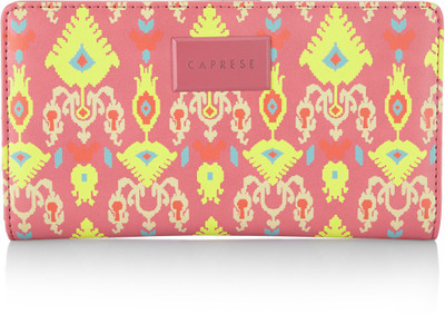 

Caprese Women Casual Multicolor Artificial Leather Wallet(12 Card Slots), Coral