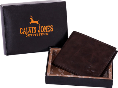 

CALVIN JONES Men Brown Genuine Leather Wallet(5 Card Slots), Dark brown