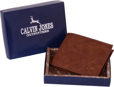 

CALVIN JONES Men Brown Genuine Leather Wallet(5 Card Slots)