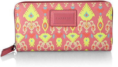 

Caprese Women Casual Pink Artificial Leather Wallet(12 Card Slots), Coral