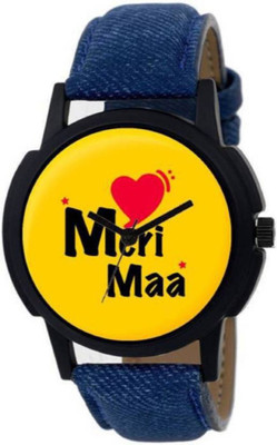

Swan New collaction watch dial in meri maa word strap colour blue & leather belt for_boys &men Watches Watch - For Men