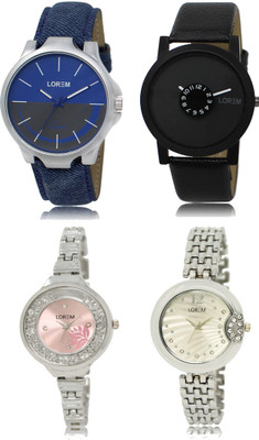 LOREM FZ 24_25 _ 226_227 Combo Watches With Unique & Fancy Look Attractive Watch - For Men & Women