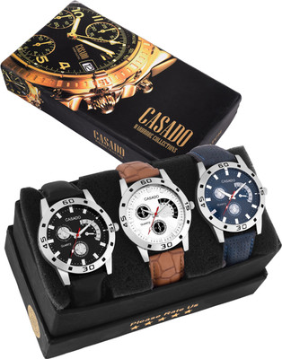 

Casado 205X206X207BLSLBU COMBO OF 3 CHRONOGRAPH PATTER Hybrid Watch - For Men