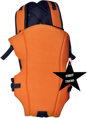 

First Trend orange color baby carrier with extra cushion padding front facing in and out Baby Carrier(Orange, Front Carry facing in)
