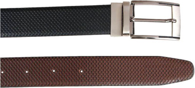

WalletLee Men Formal Black, Brown Genuine Leather Reversible Belt