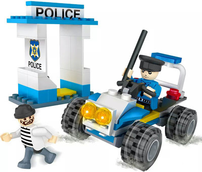 

TALKING GANESHA Cogo City Police Blocks Bricks Models 81 Pcs - Multicolor(Multicolor)