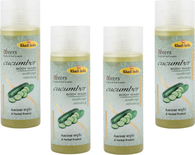 

khadi abeers PURE AYURVEDIC CUCUMBER BODY WASH-PACK OF 4(FULFILLED BY KARTWIZ)(250 ml, Pack of 4)