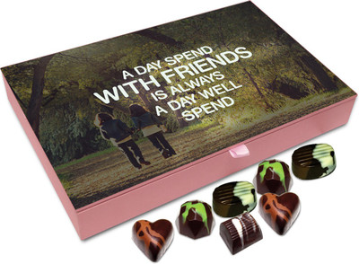 

Chocholik Friendship Gift - A Day Spend With Friends Is Always a Day Well Spend -12pc Truffles(144 g)