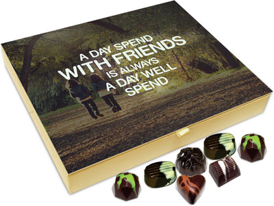 

Chocholik Friendship Gift - A Day Spend With Friends Is Always a Day Well Spend -20pc Truffles(240 g)
