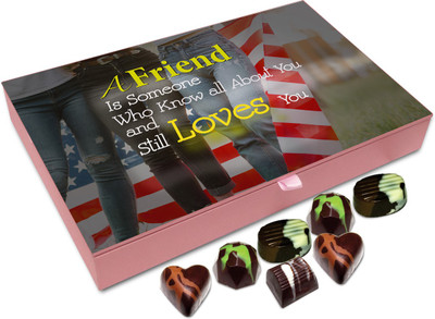 

Chocholik Friendship Gift - A Friend Is Someone Who Know All About You and Still Love You -12pc Truffles(144 g)