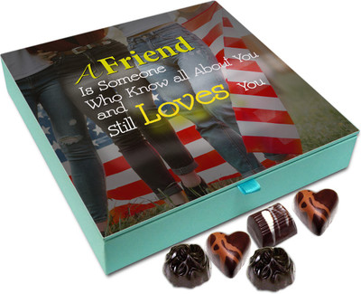 

Chocholik Friendship Gift - A Friend Is Someone Who Know All About You and Still Love You - 9pc Truffles(108 g)