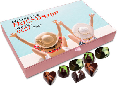 

Chocholik Friendship Gift - Unexpected Friendship Are the Best Ones -12pc Truffles(144 g)