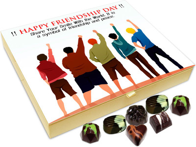 

Chocholik Friendship Gift - Smile Is a Symbol of Friendship and Peace -20pc Truffles(240 g)