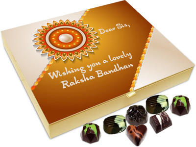 

Chocholik Rakhi Gift Box - Wishing You A Lovely Raksha Bandhan - 20pc Truffles(240 g)