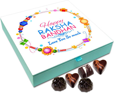 

Chocholik Rakhi Gift Box - Happy Raksha Bandhan!! Love You So Much - 9pc Truffles(108 g)