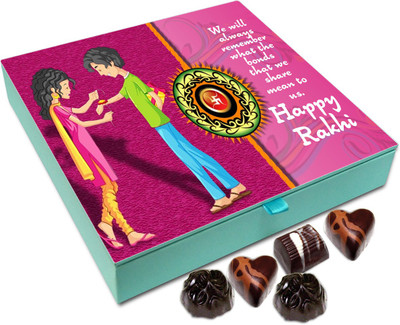 

Chocholik Rakhi Gift Box - We Will Always Remember What The Bonds That We Share - 9pc Truffles(108 g)