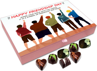 

Chocholik Friendship Gift - Smile Is a Symbol of Friendship and Peace -12pc Truffles(144 g)