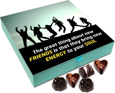 

Chocholik Friendship Gift - New Friends Is That They Bring New Energy to Your Soul - 9pc Truffles(108 g)