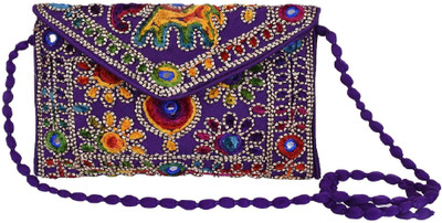 

SUVASANA Casual Purple Clutch