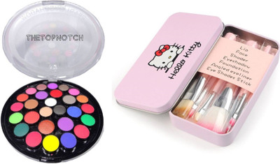 

TheTopNotch Matte Eye Shadow & Hello Kitty Makeup Brush Set (12 Peice)(Set of 2)
