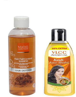 

VLCC Hairfall control shampoo 350ml + Ayurveda Ayur shakti hair oil 100ml(Set of 2)
